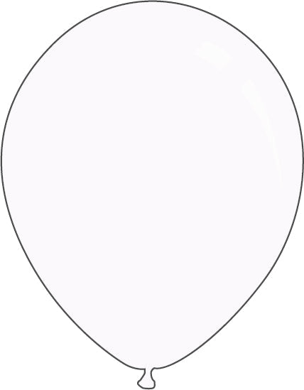 A rendition of a Decomex latex balloon in the colour Standard White