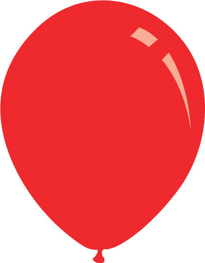 A rendition of a Decomex latex balloon in the colour Standard Red