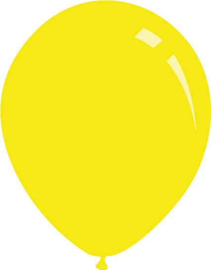 A rendition of a Decomex latex balloon in the colour Standard Yellow