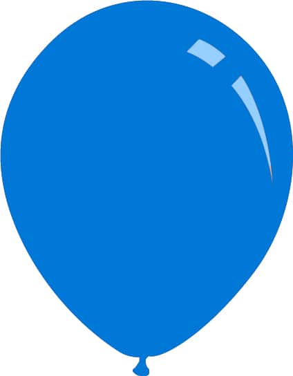 A rendition of a Decomex latex balloon in the colour Standard Blue