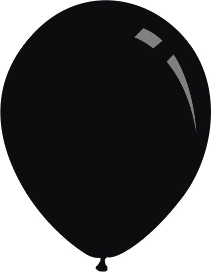 A rendition of a Decomex latex balloon in the colour Standard Black