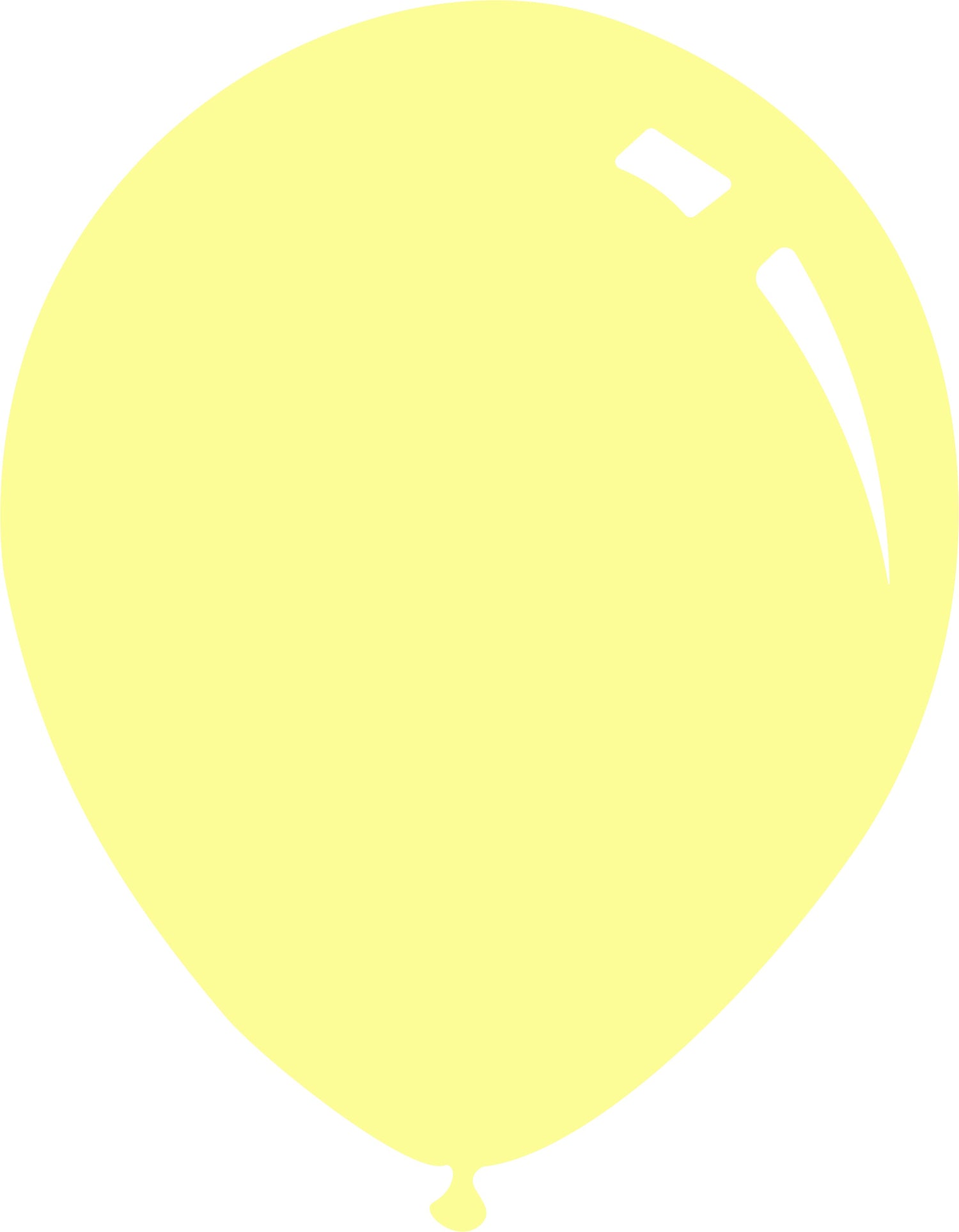 A rendition of a Decomex latex balloon in the colour Pastel Deco Yellowish