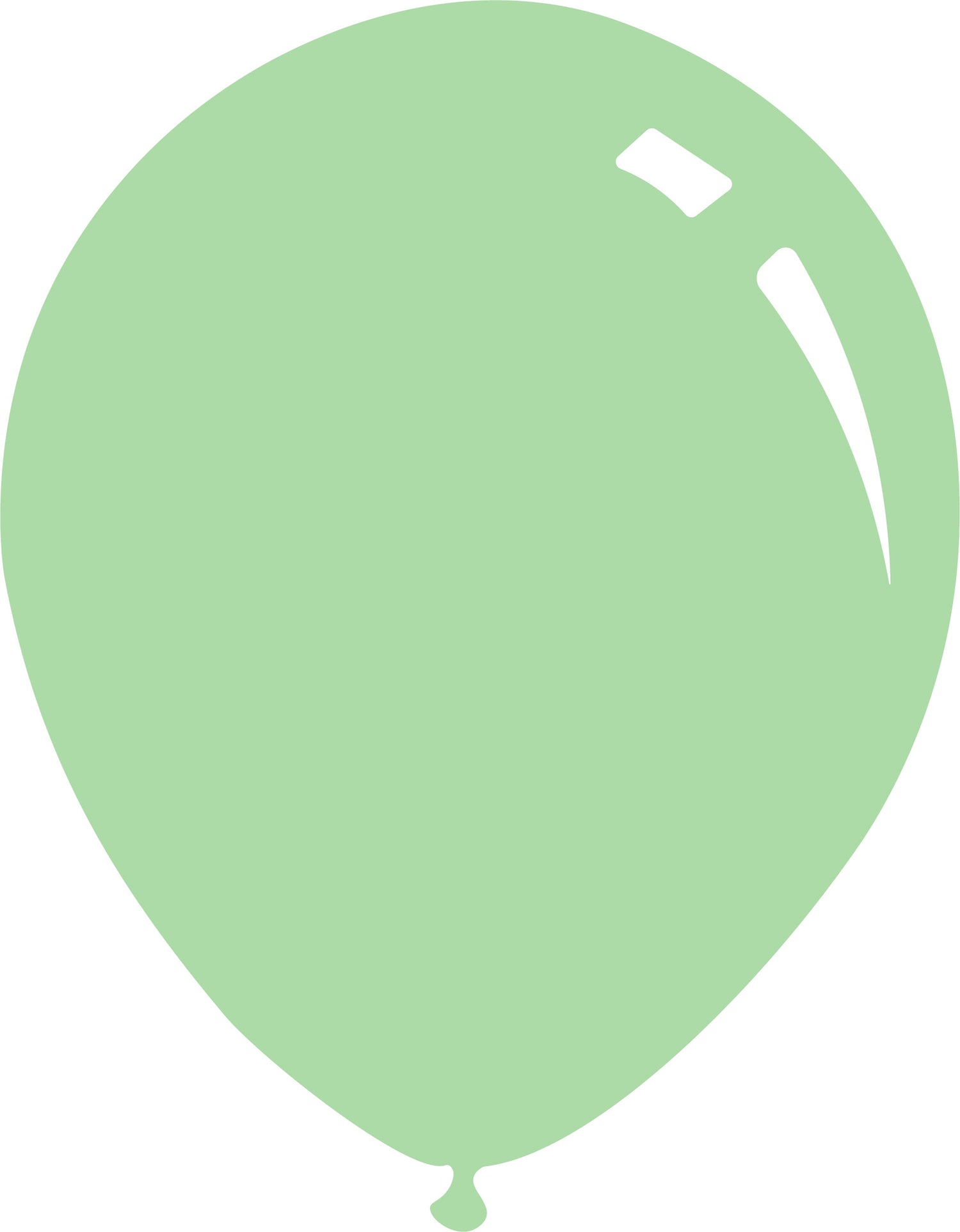 A rendition of a Decomex latex balloon in the colour Matte Mint Green