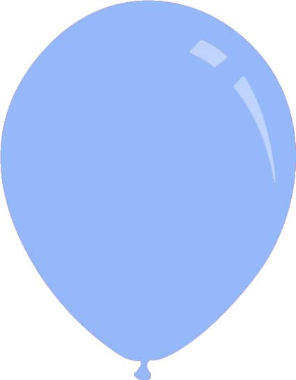 A rendition of a Decomex latex balloon in the colour Pastel Deco Baby Blue