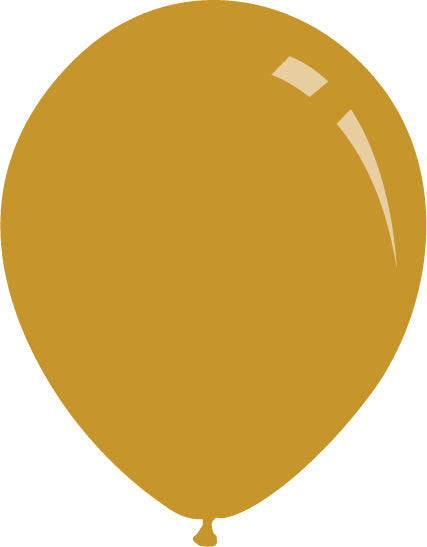 A rendition of a Decomex latex balloon in the colour Metallic Gold