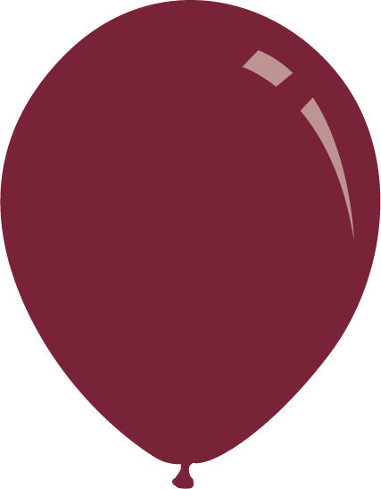 A rendition of a Decomex latex balloon in the colour Metallic Burgundy