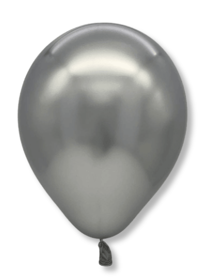 A rendition of a Decomex latex balloon in the colour Luster Silver