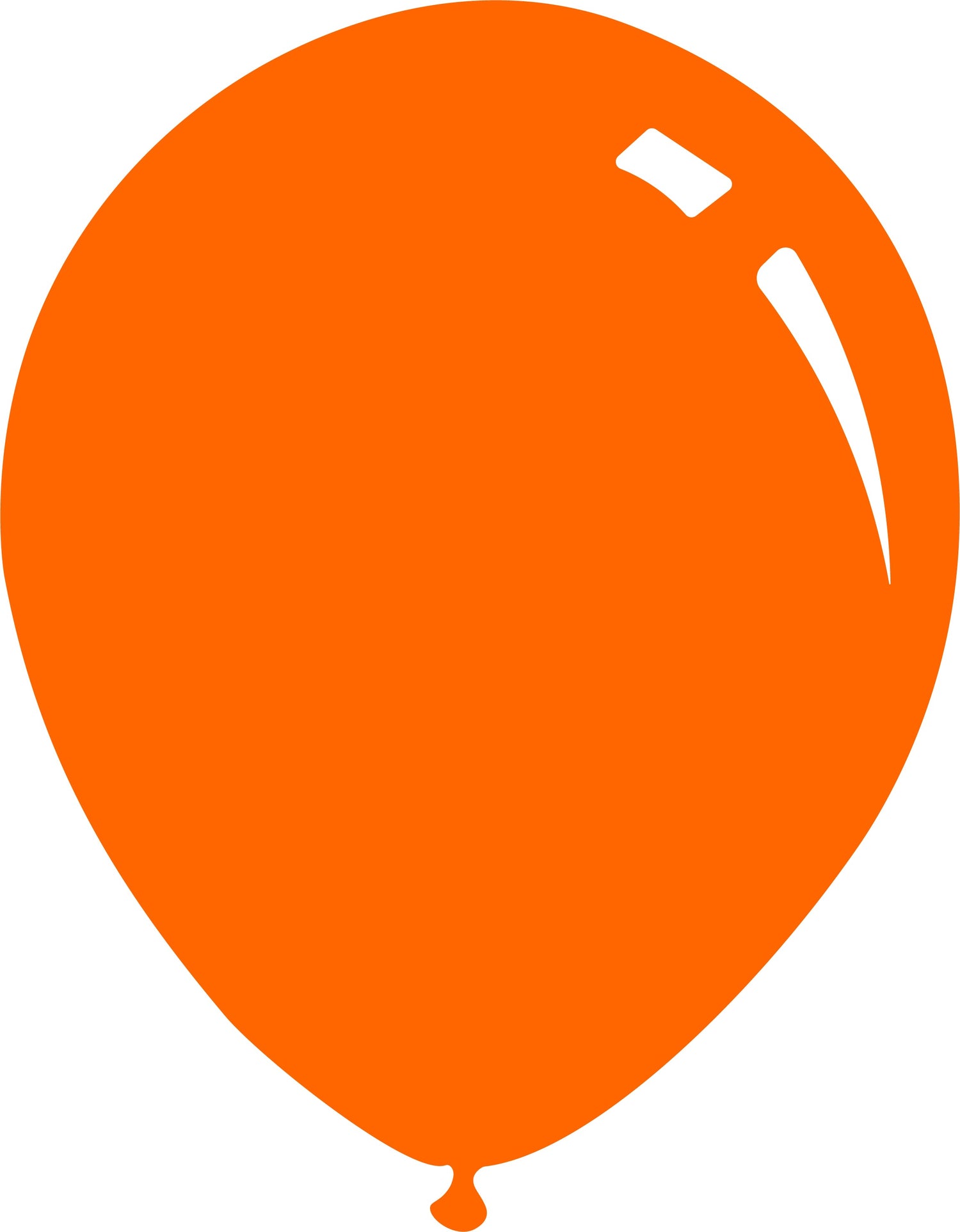 Uninflated Latex Balloon Made by Decomex shown in the manufactured color Jewel Orange