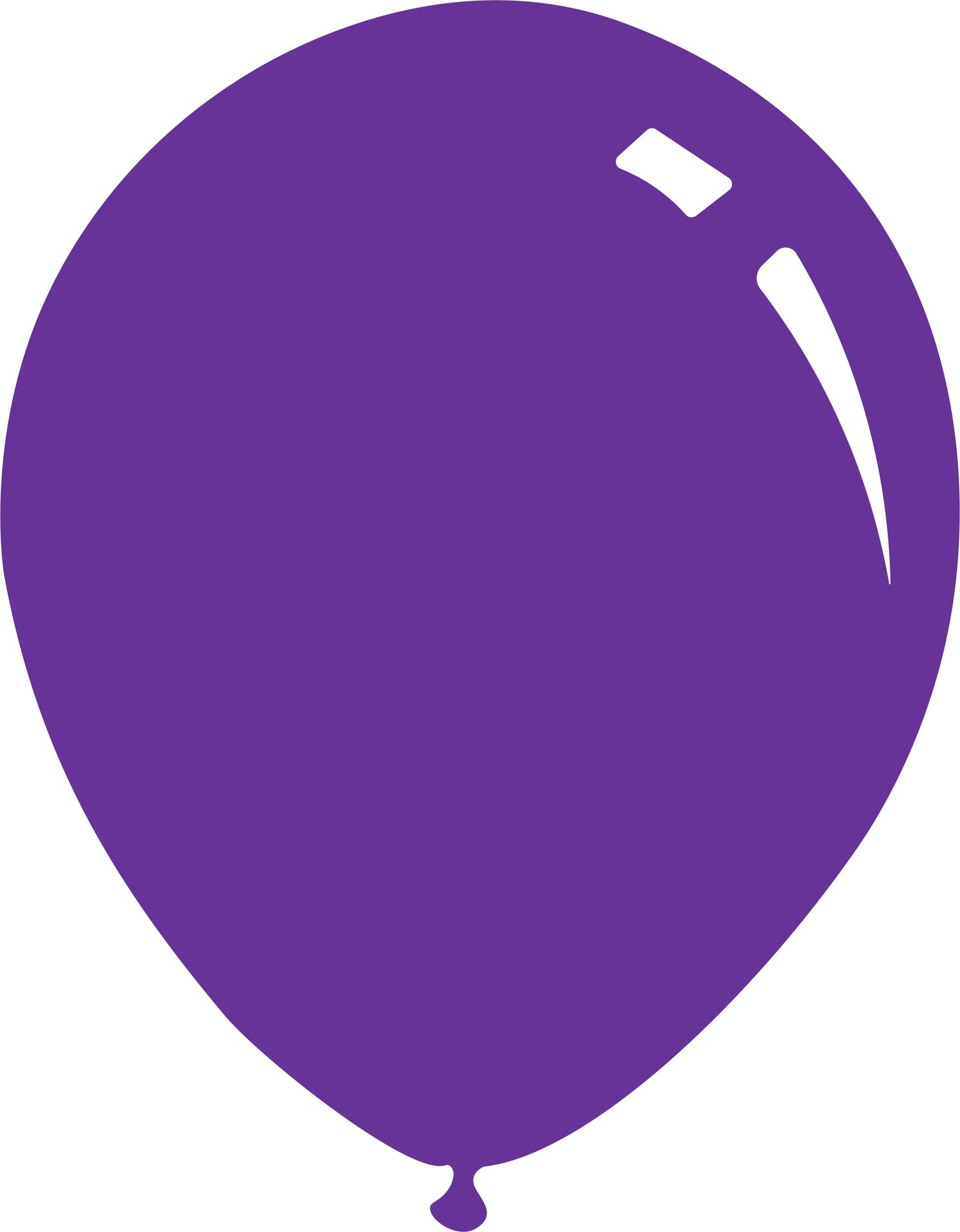 Uninflated Latex Balloon Made by Decomex shown in the manufactured color Jewel Violet