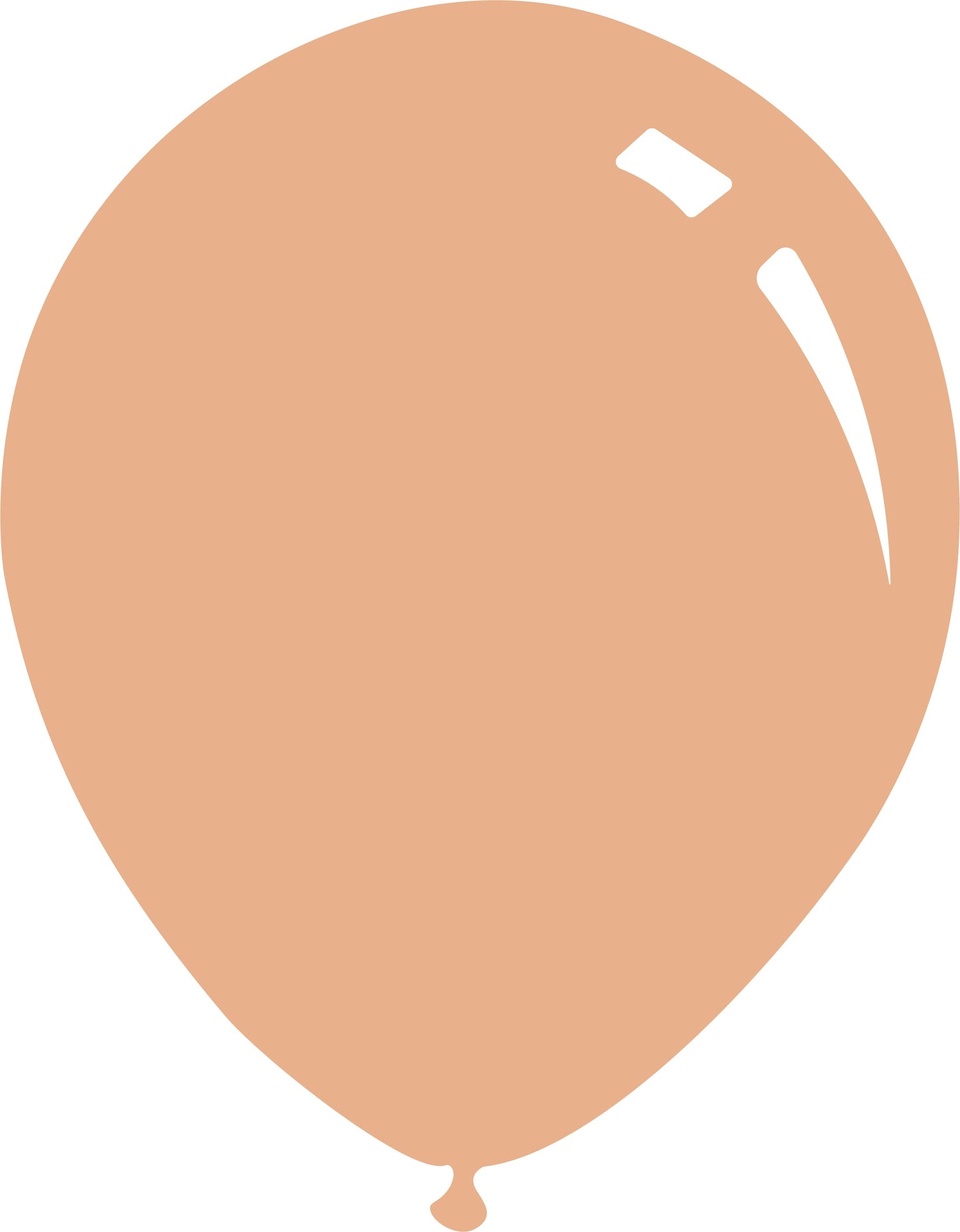 A rendition of a Decomex latex balloon in the colour Pearl Metallic Peach