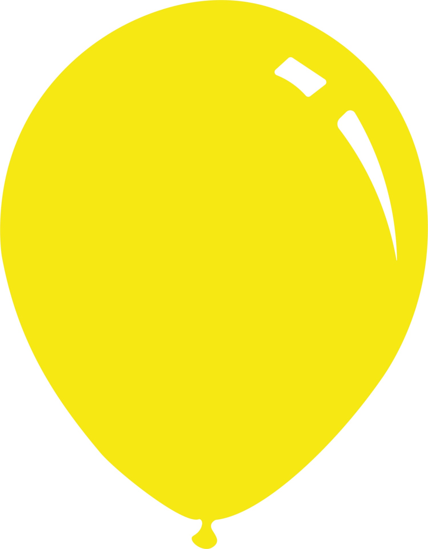 A rendition of a Decomex latex balloon in the colour Pearl Metallic Yellow