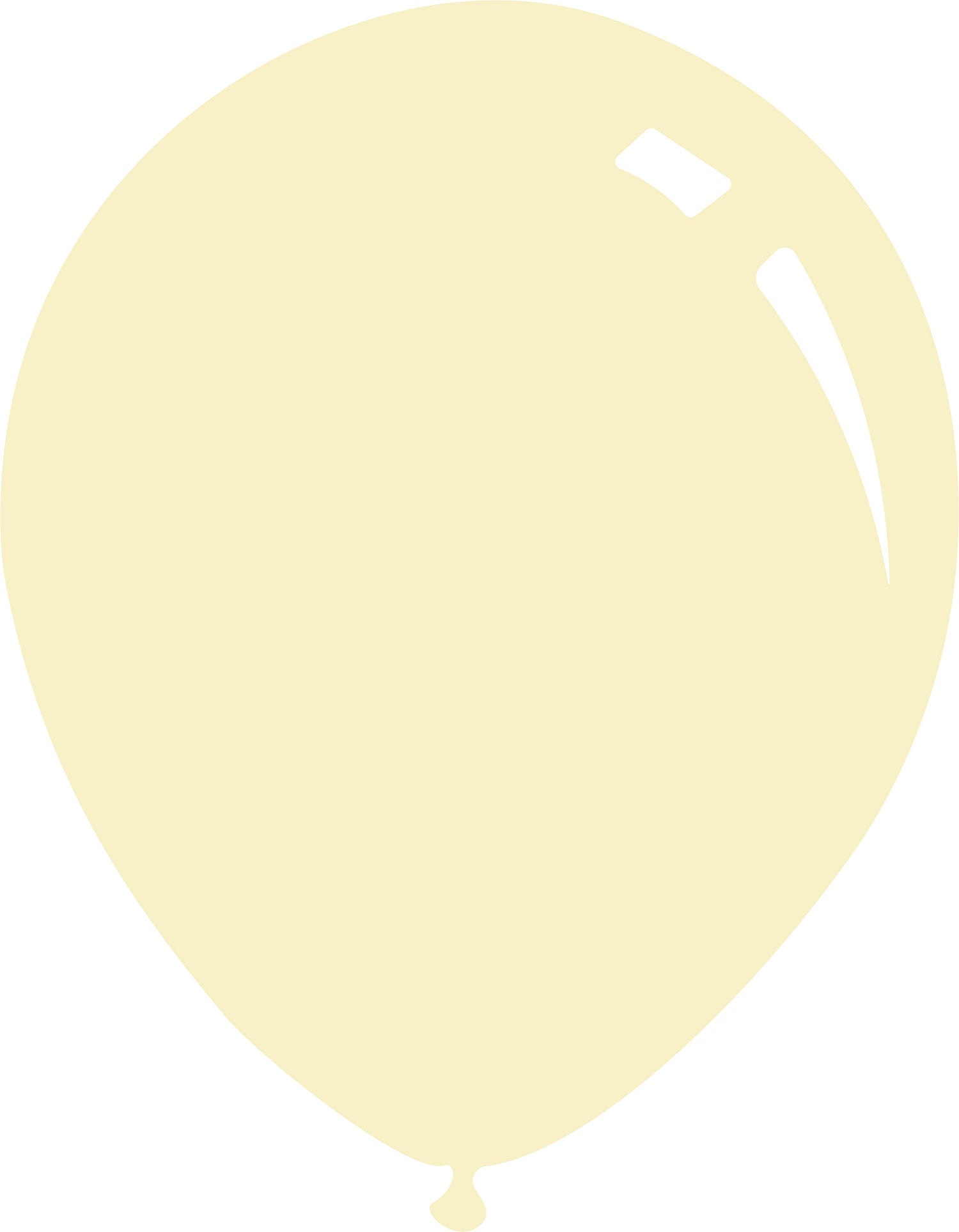 A rendition of a Decomex latex balloon in the colour Pearl Metallic Ivory